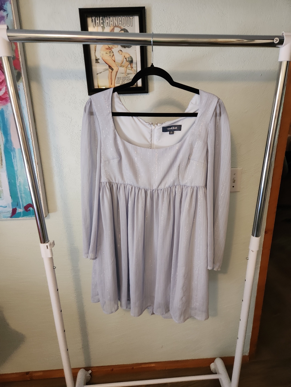 ModCloth Baby Blue Sparkle Mini Dress
